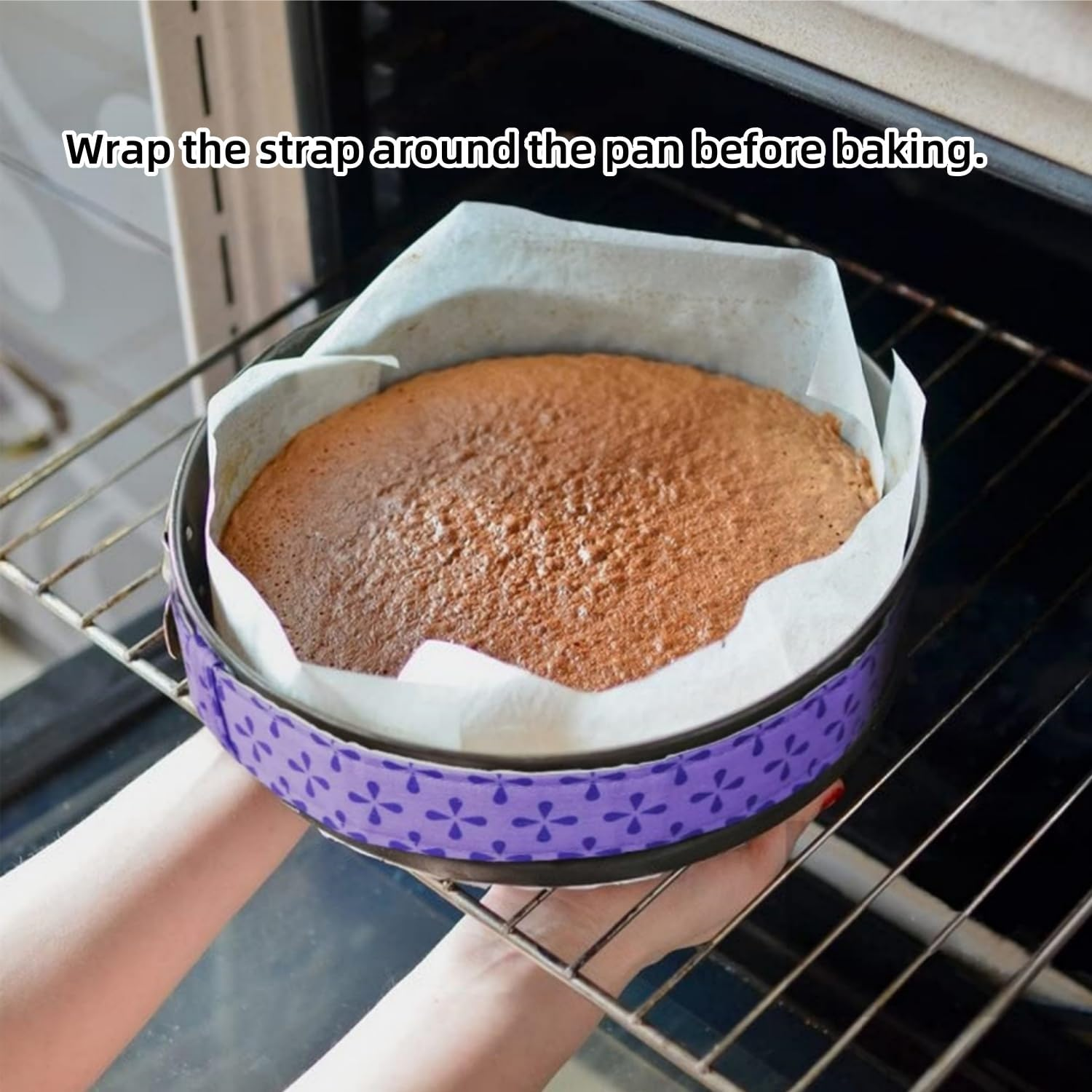 4Pcs Bake Even Strip, Cake Pan Dampen Strips, Baking Tray Protection Strap for Even Baking, Reusable Cake Pan Baking Strips for Home Kitchen Baking Supplies