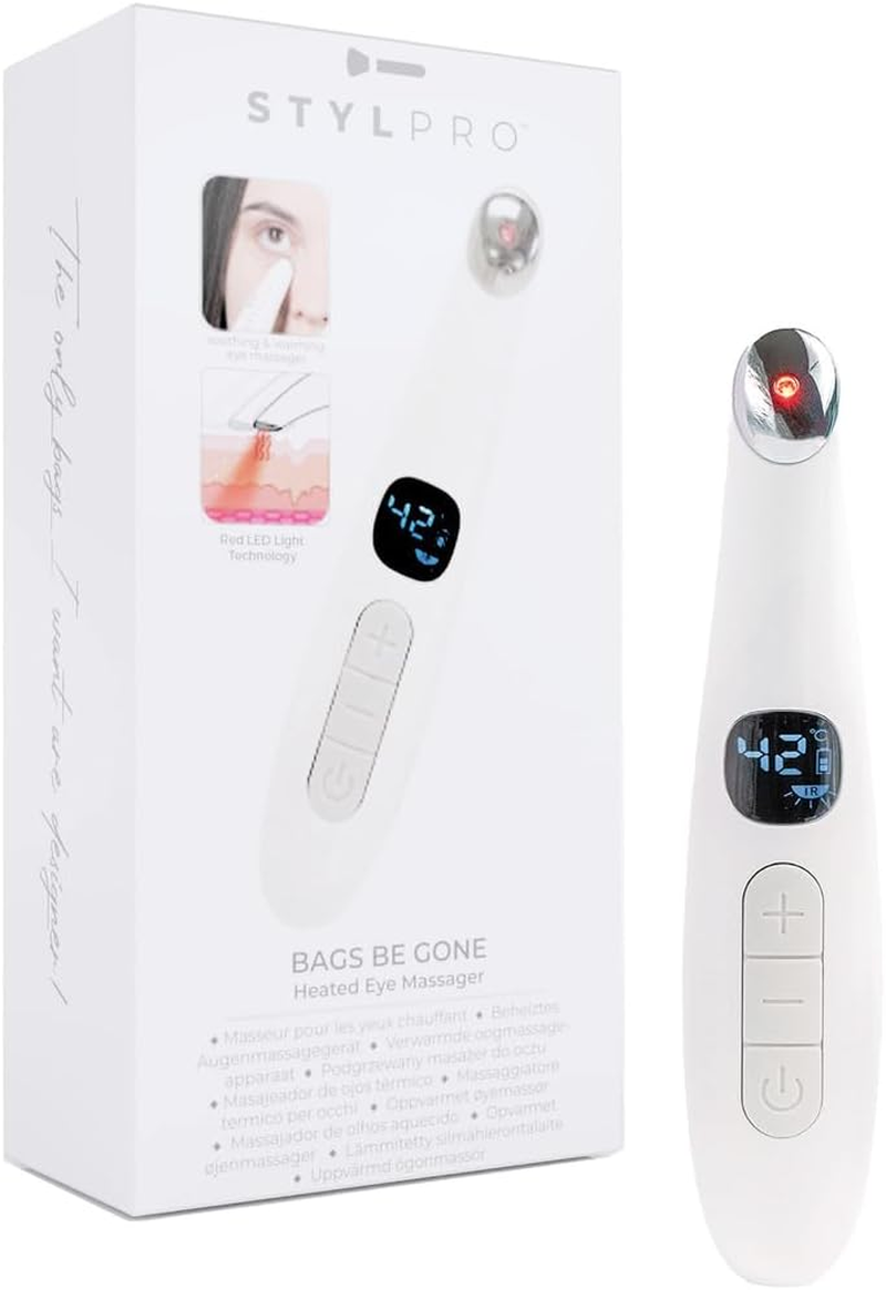 STYLPRO Bags Be Gone: Heated Eye Massager Helps against Puffiness, Wrinkles, Dark Circles and Tightening image number 6
