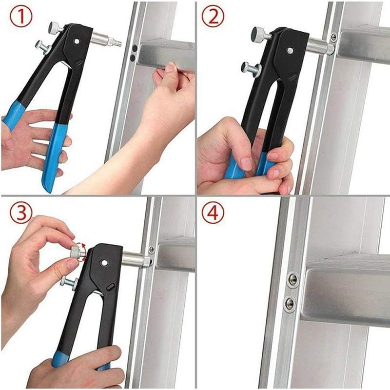 Tootoo 107X Riveter Nut Nutsert Tool Rivnut Gun Wrench Nuts Riveting Kit Mandrels M3-M8 image number 3