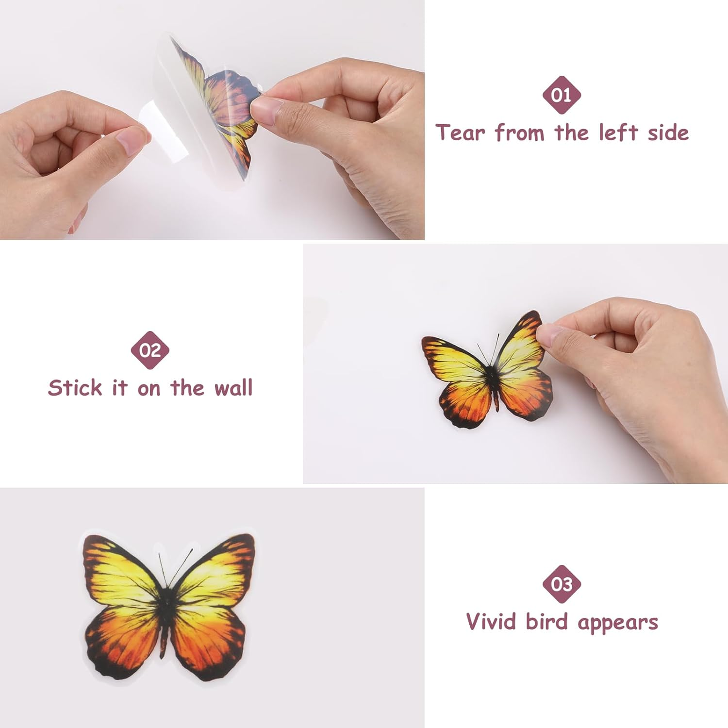 120PCS Aesthetic Scrapbooking Stickers Set, 60 Pcs Butterfly Stickers and 60PCS Flower Stickers for Journal, Laptop, Window, Letters, Card Making, DIY, Wall. image number 2