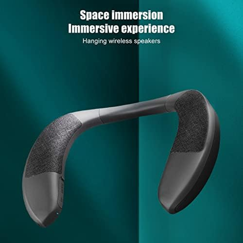 Annadue Neckband Bluetooth Speakers, Wearable Lightweight Wireless Speaker,Built-In Noise Canceling Mic, Superb Audio Quality, Support Memory Card, for Music TV Calls image number 5