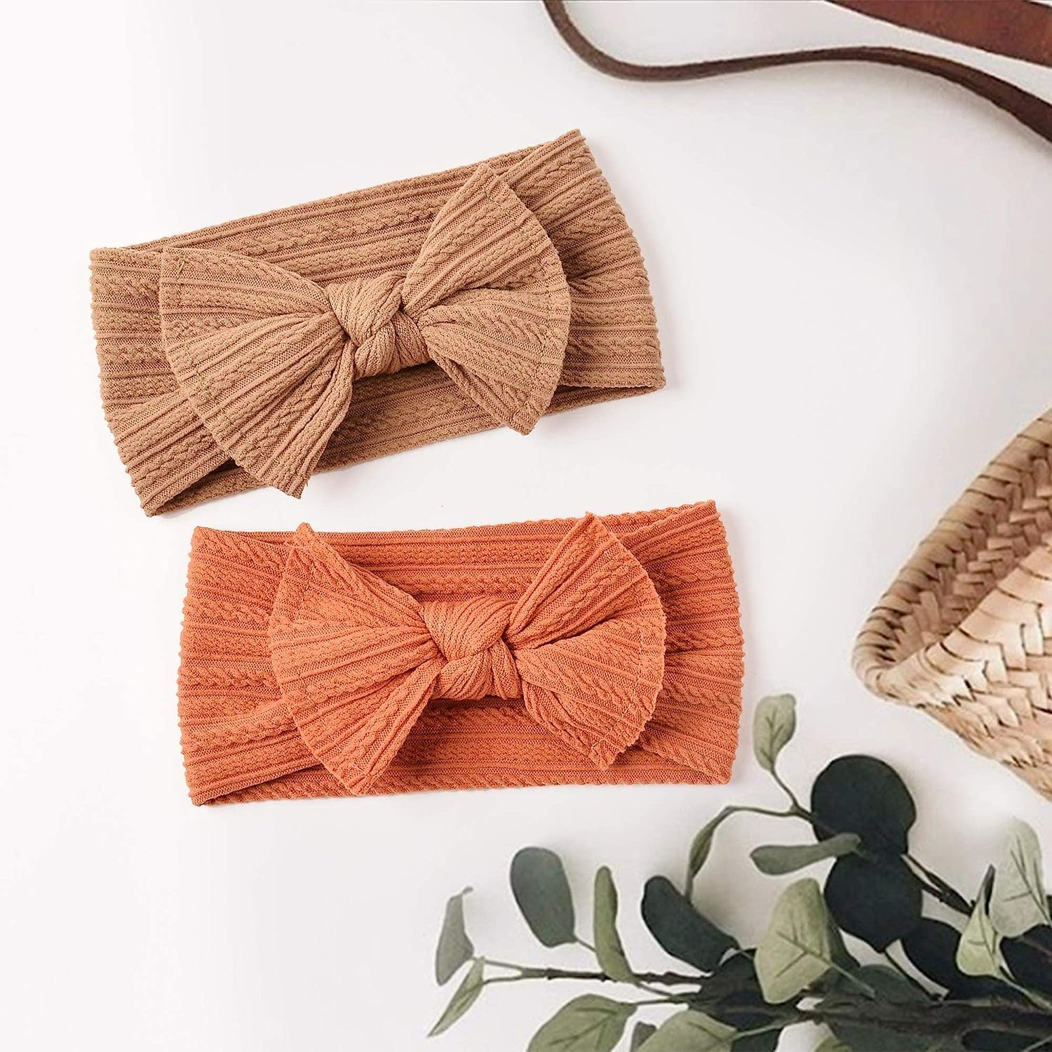 10 Pack Baby Nylon Headbands Hairbands Hair Bow Elastics Handmade Hair Accessories for Baby Girls Newborn Infant Toddlers Kids image number 1