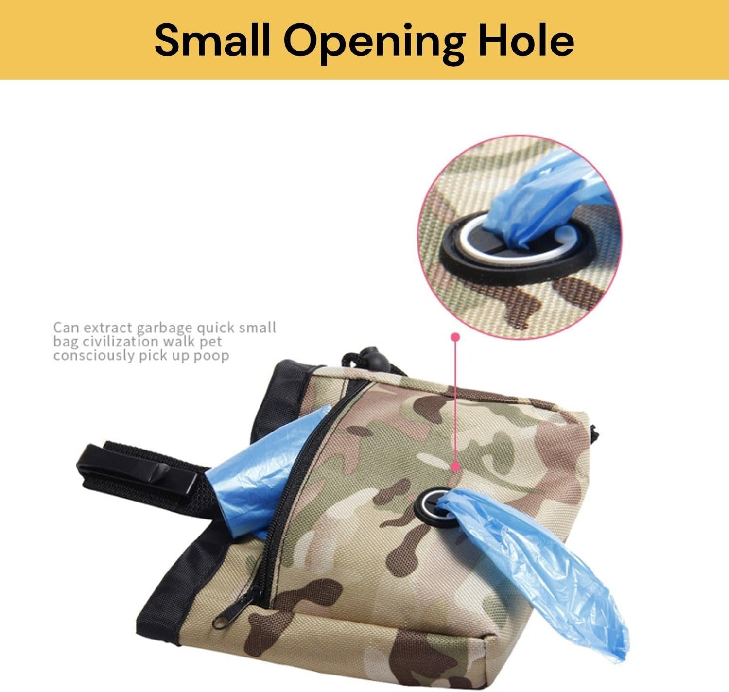 EZONEDEAL Pet Dog Treat Pouch with Poop Bag Dispenser Hands-Free Treat Pouches Dog Training Treat Pouch for Dog Walk, Dog Treat Bags Training Pouch, Dog Food Dispenser for Travel, Outdoor (Pink) image number 1