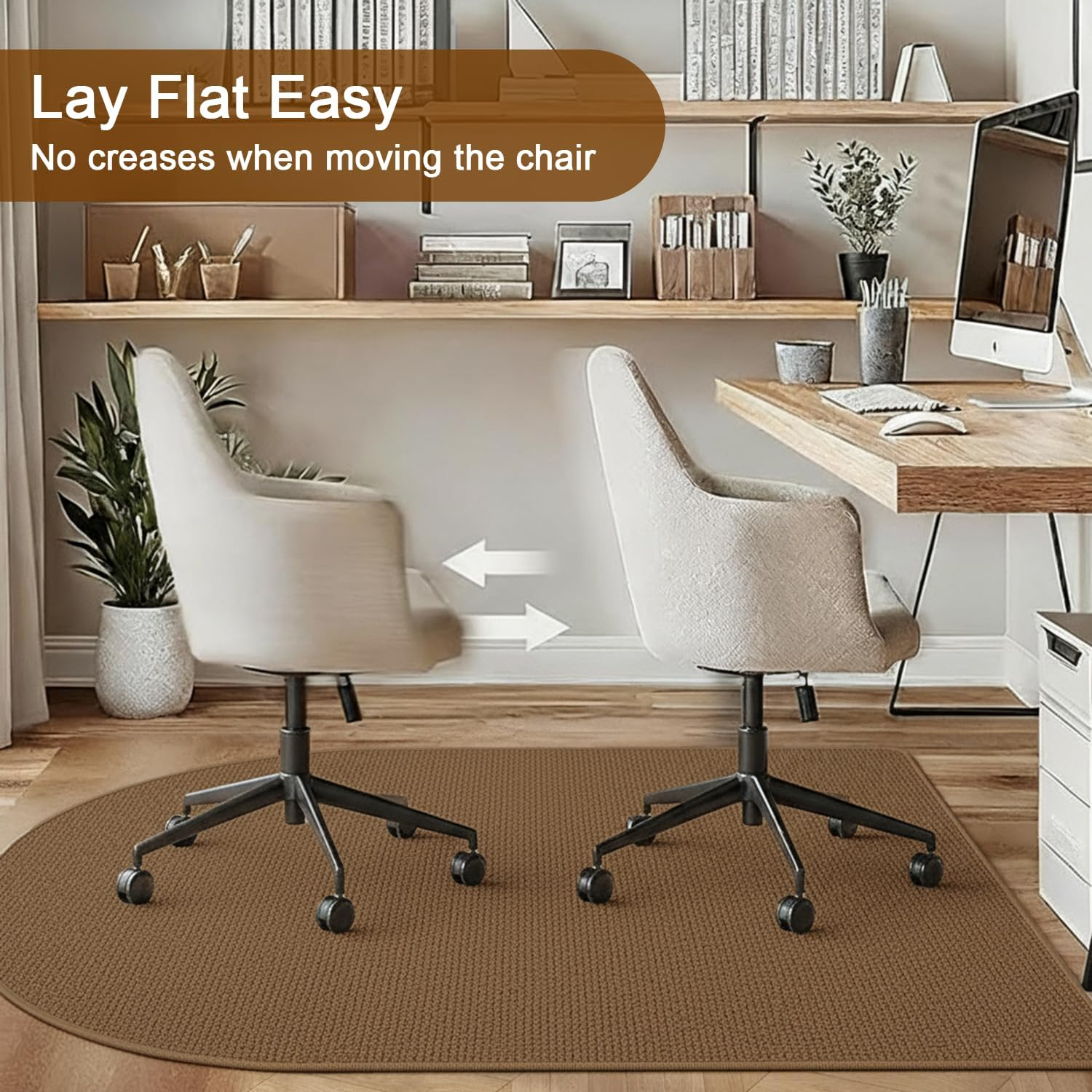Office Chair Mat for Carpet/Hardwood Floors, Anti-Slip Desk Chair Mat, Multi-Purpose Floor Protector & Large Floor Mat for Office Chairs.(120X80Cm