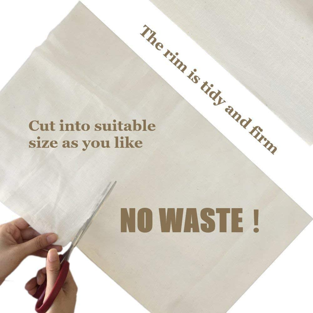 Auxin,Cheesecloth 【Grade 50】【0.9X4.57M&sup2;】,100% Cotton Reusable Cheese Cloths for Milk Strainer/Kombucha/Iced Coffee/Wine Making,Unbleached Cooking Muslin image number 1