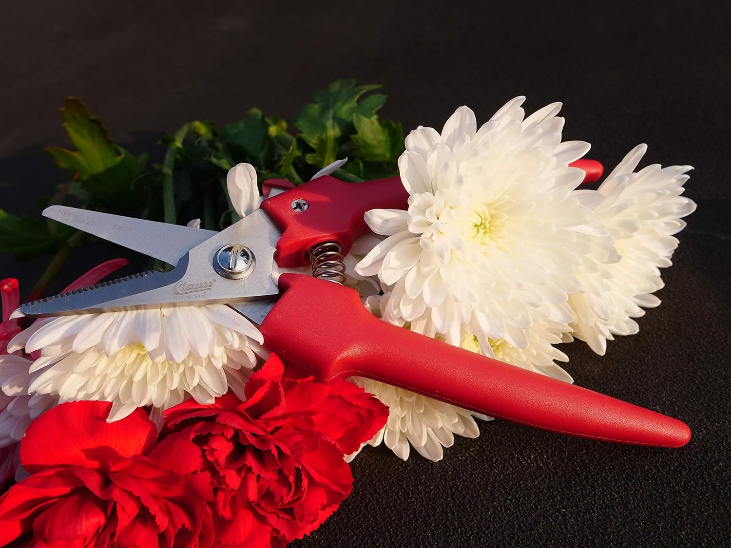 Clauss Spring-Action Stainless Steel Wire Cutters/Pruning Shears for Gardening, Red, 7.5&rsquo;&rsquo; (33503) image number 2