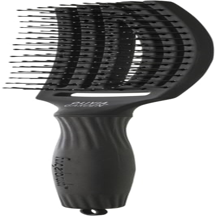 Olivia Garden - Fingerbrush Care Iconic Double Bristles Black M image number 2