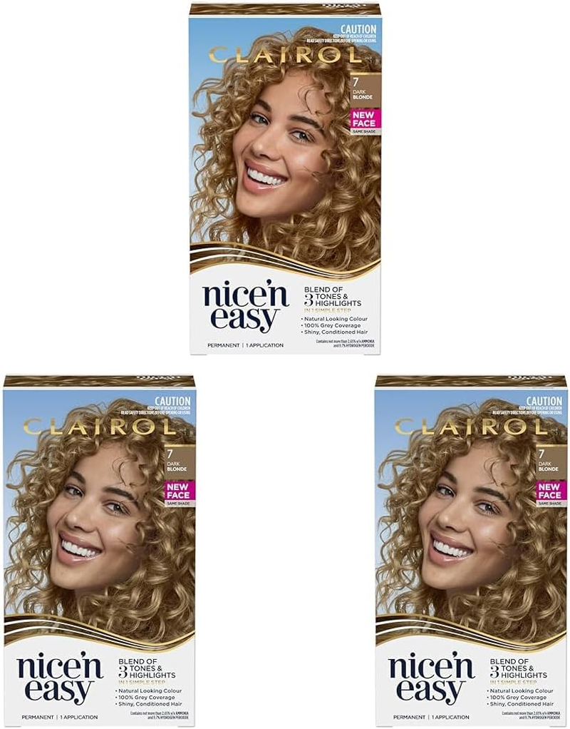 Clairol Nice 'N Easy Permanent Hair Colour 7 Natural Dark Blonde, 100% Grey Coverage, Natural Looking Hair Colour image number 5