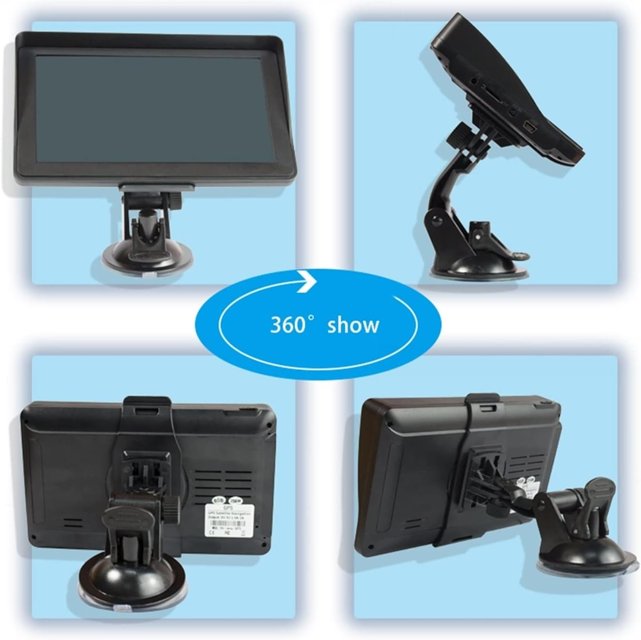 GPS Car Navigator, 7" Inch 8G or 16GB +RAM512MB Car GPS Navigation Av-In Bluetooth Wifi FM Transmitter Bundle for Car Truck Rv(16Gandroid)