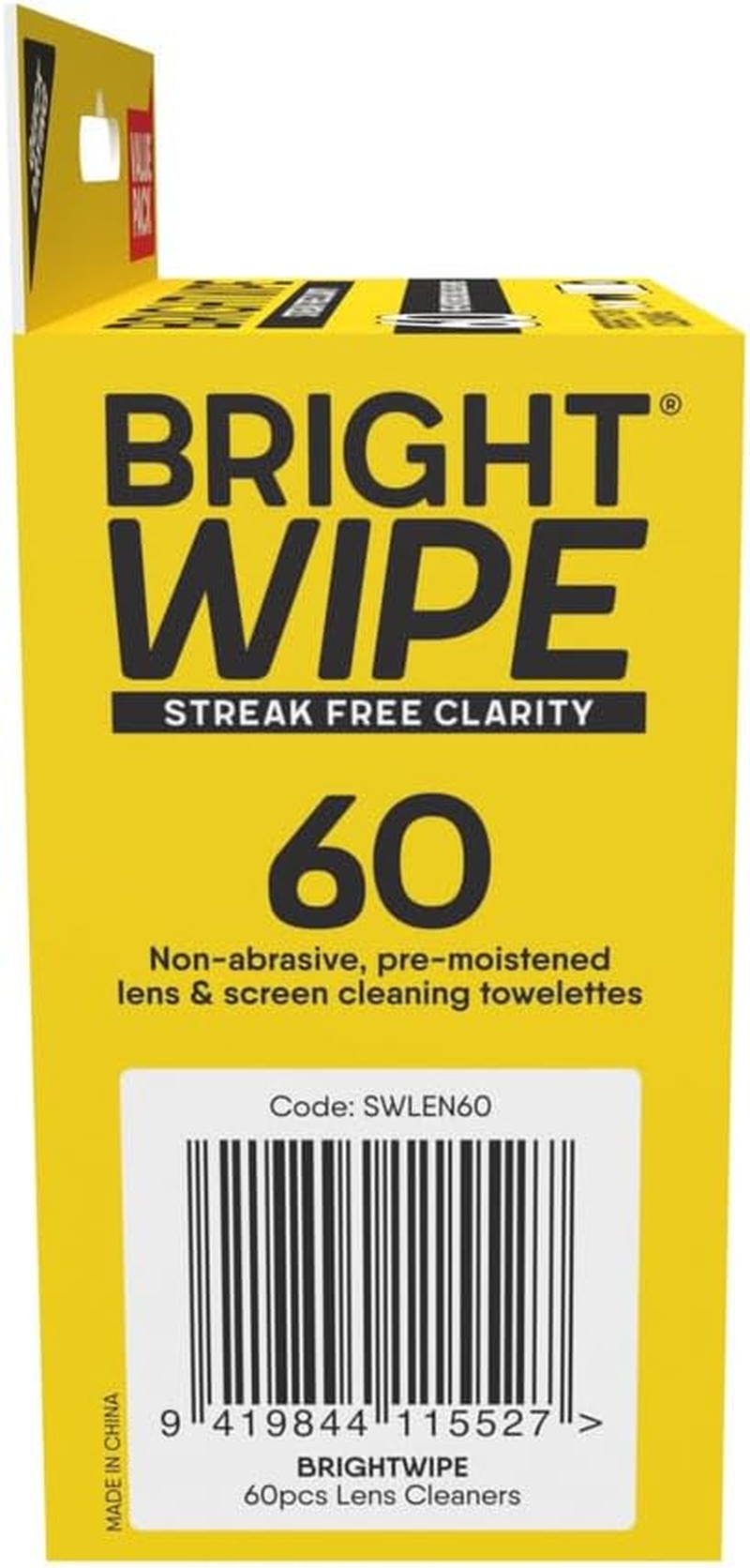Bright Wipe Lens Clean Wipe 60-Pieces Pack image number 1