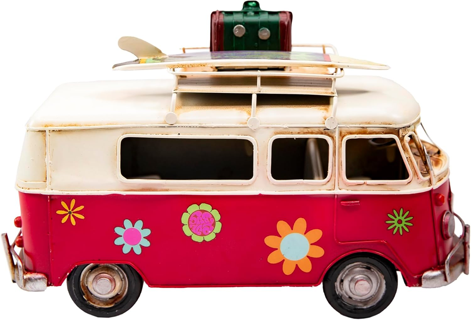 Ychtewy-Iron Classic Car Model Collectible Vehicle Decoration, Metal Truck Christmas Decor ，Unique Blend of Vintage, Rustic, Farmhouse Truck Decor for Table Top Decor. (D) image number 1