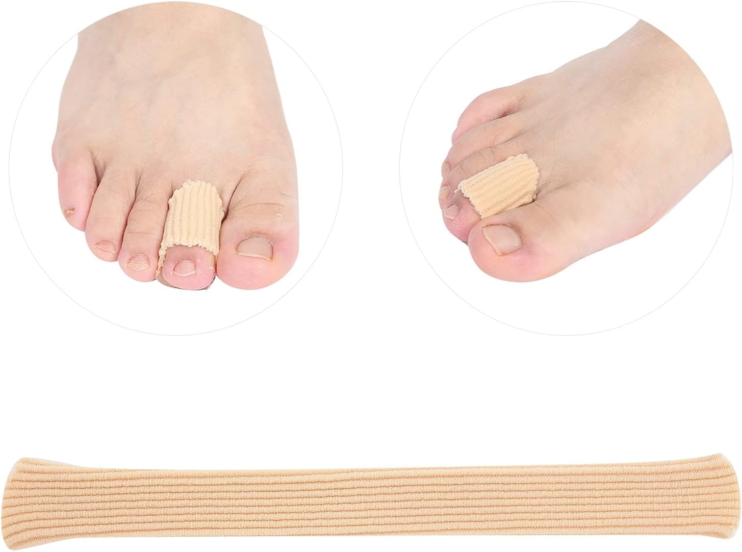 Toe Tube, Toe Sleeve Protectors, Sleeves Stress Pain Relief Portable Soft Elastic Toe Cover Protector Fiber Silicone Foam Toe Protectors Toe Tubes image number 1