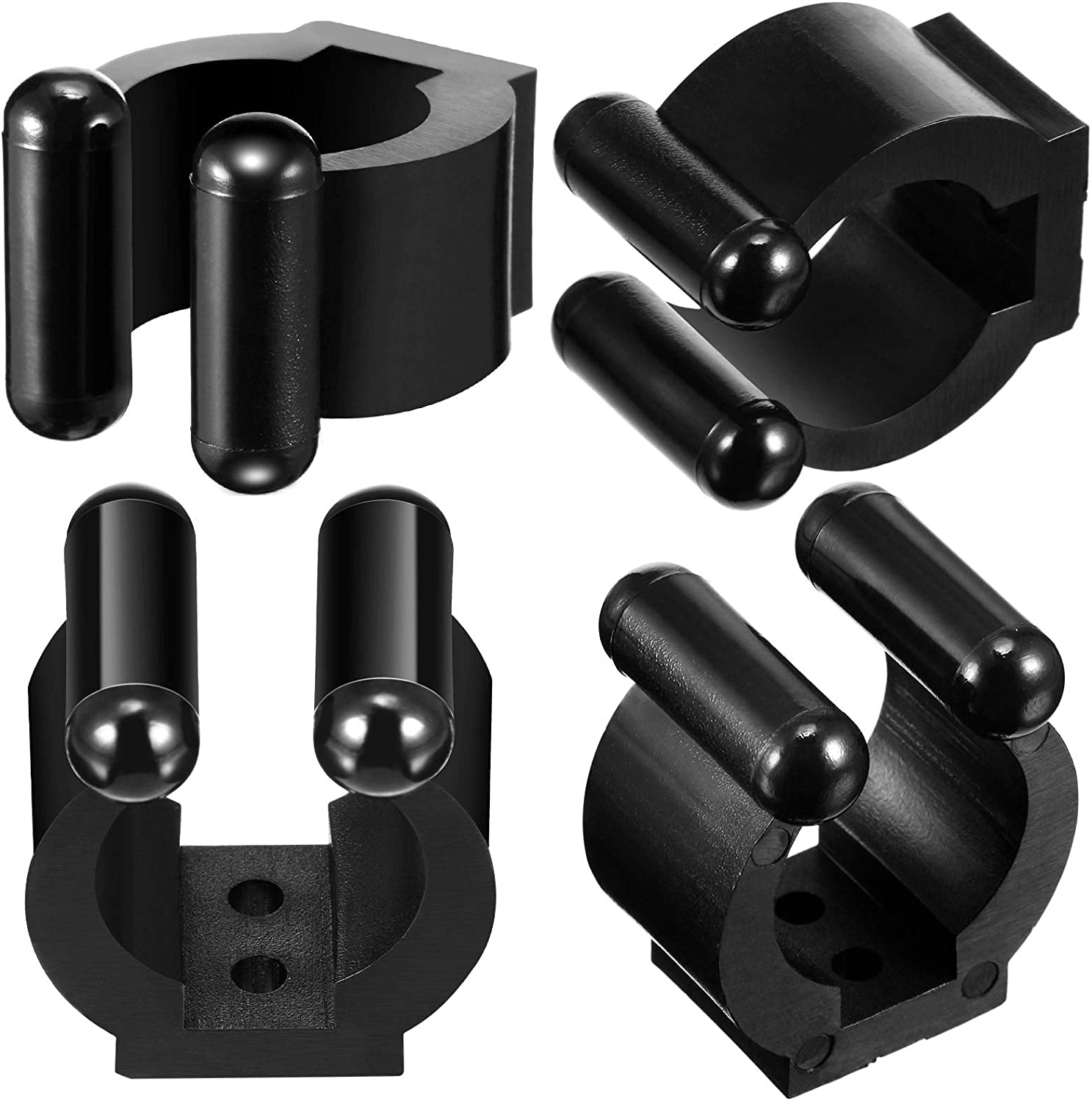 Skylety 40 Pieces Fishing Rod Clips Billiards Cue Clip Pole Rod Holder for Fishing Billiards Snooker Pool Cue Locating Supplies, Black image number 6