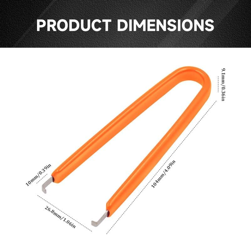 Automobile Unplugging Tool Fuse Puller, Stainless Steel Car Part Fuse Clips & IC Extractor, for Vehicle Fuse Replacement and Electronics Repair (Orange) image number 3