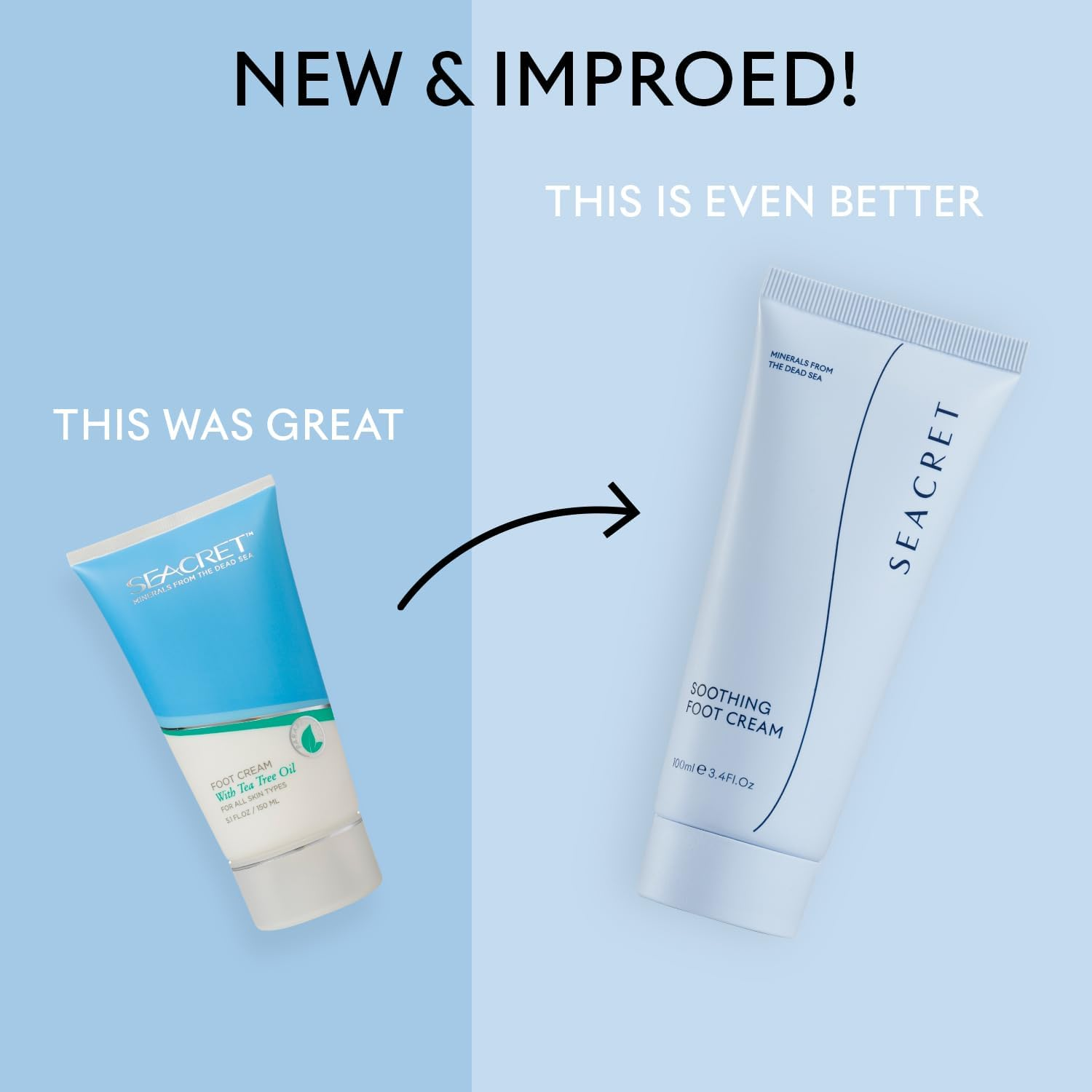 SEACRET Foot Cream - Enriched with Tea Tree Oil, Shea Butter, Cocoa Butter, Olive Oil, and Dead Sea Minerals image number 1