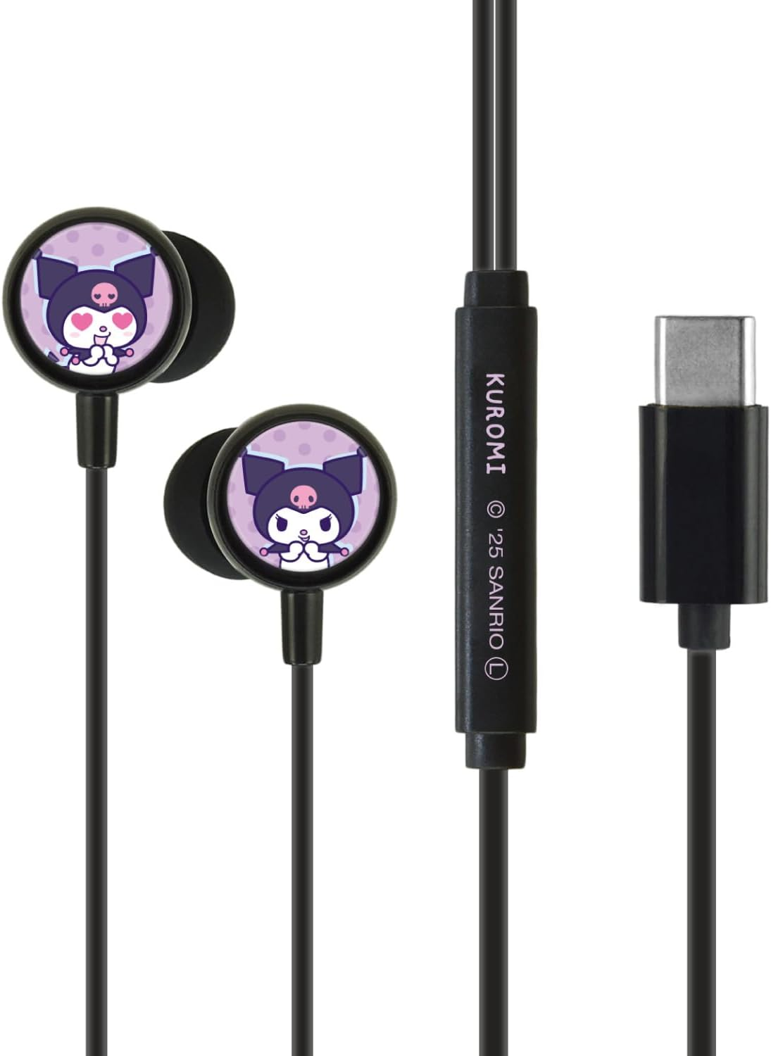 Gourmandies Sanrio Characters with Remote Control Microphone USB Type-C Stereo Earphones Hello Kitty SANG-557KT
