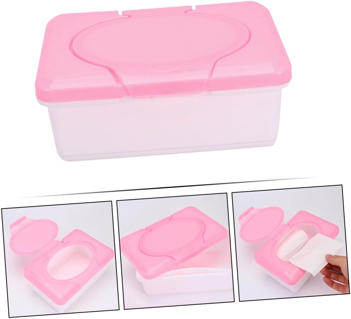Wipes Dispenser Refillable Tissue Box Portable Wipes Holder for Bathroom Living Room image number 4