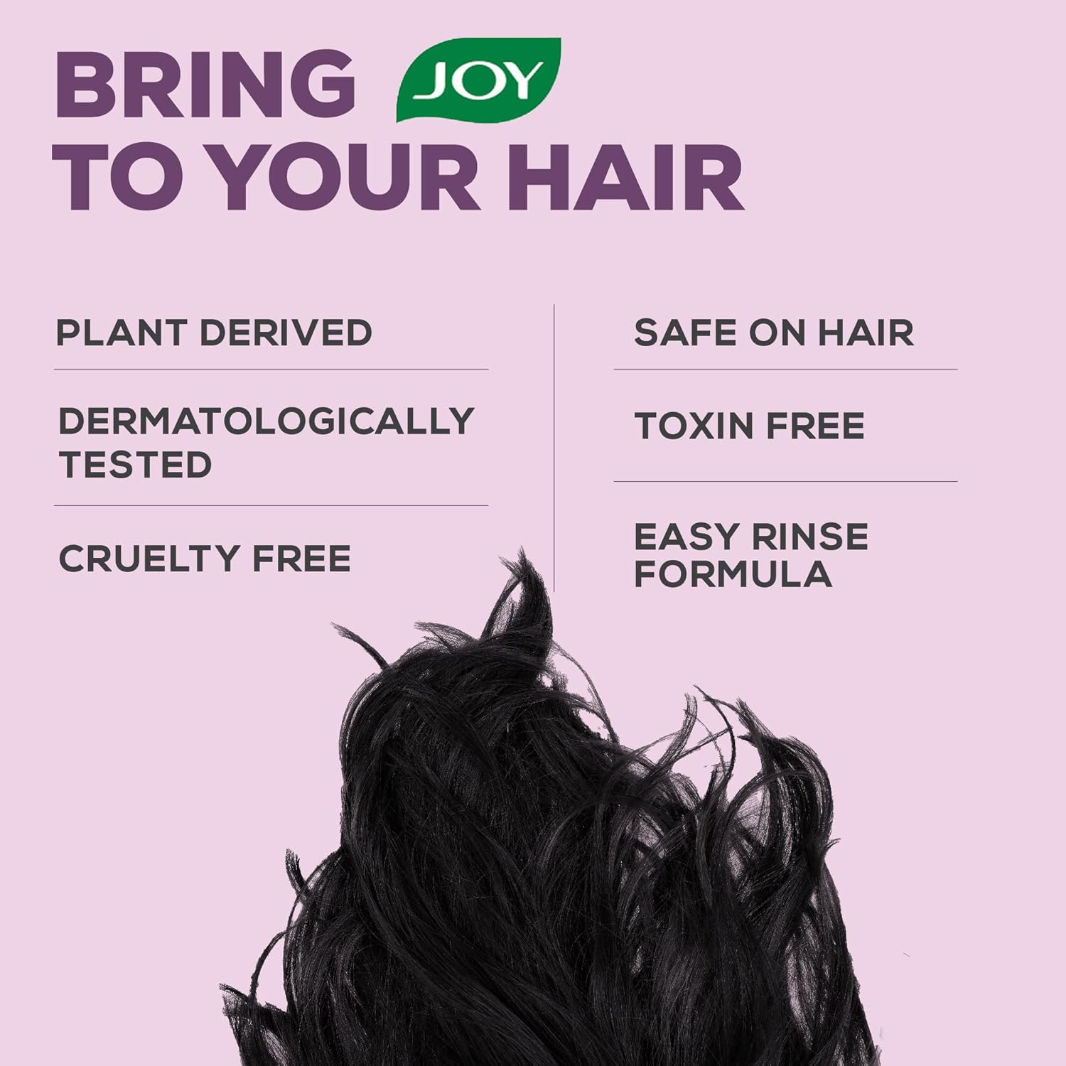 Joy Hair Fruits Shining Black Conditioning Shampoo Enriched with Amla & Black Grapes, 340 Ml image number 2
