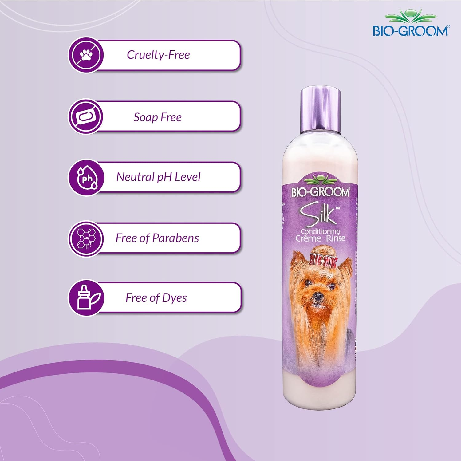 Bio-Groom Silk Cr&egrave;me Rinse Conditioner 355Ml, 12-Ounce - 12-Ounce image number 3