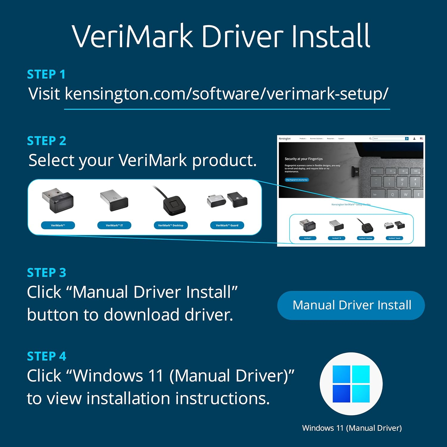 Kensington Verimark Desktop Fingerprint Key image number 3