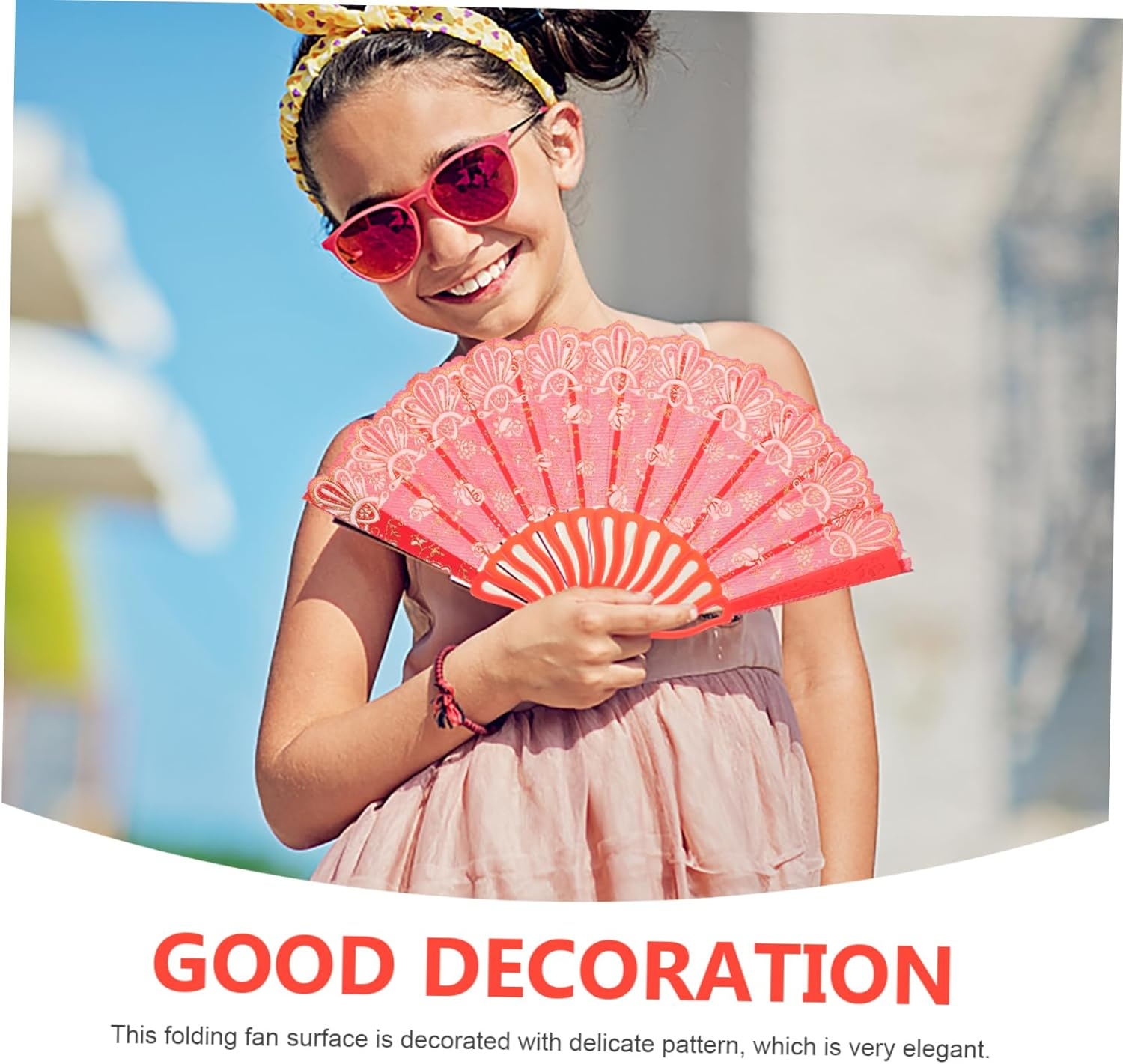 Folding Fan Vintage Handheld Retro Fan for Dance Cosplay Wedding Portable Decorative Accessory for Stage Performance and Events Chinese Style Design image number 2