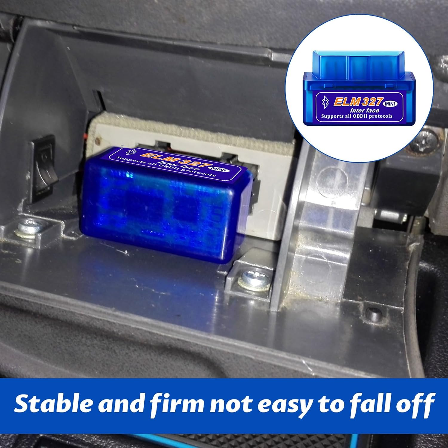 OBD2 Scanner Bluetooth, OBD Scanner, Elm327 OBD2 Code Reader Bluetooth Scan Tool, Wireless OBD Car Code Reader, Check Engine Code Reader, Compatible with Ios, Iphone, Ipad and Android image number 1