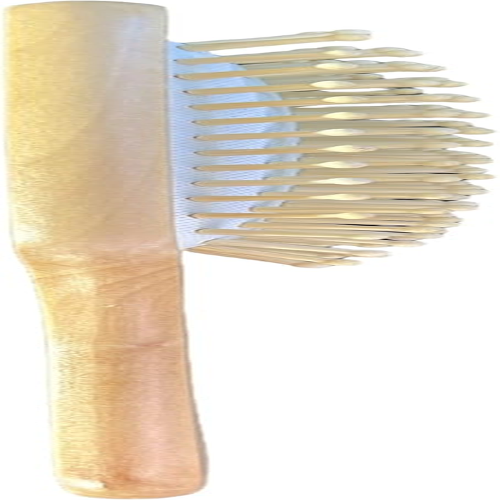 LUTTMANN&reg; Wigs Hair Replacement Second Hair Paddle Brush for Real Hair Wigs and Hairpieces - Wooden Brush with Bamboo Wooden Bristles Ensure Beautiful Nourished Hair image number 2