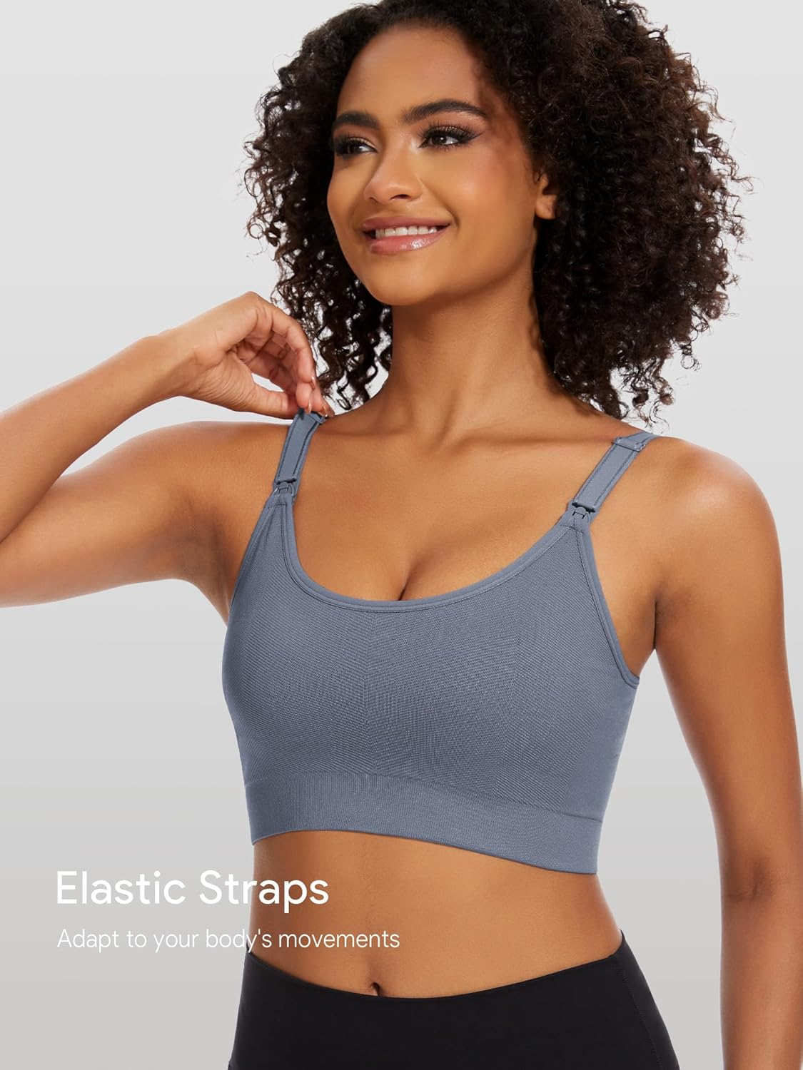 Angelhood Women Nursing Bras,Non-Padded Longline T-Shirt Bras Minimizer Comfort image number 7