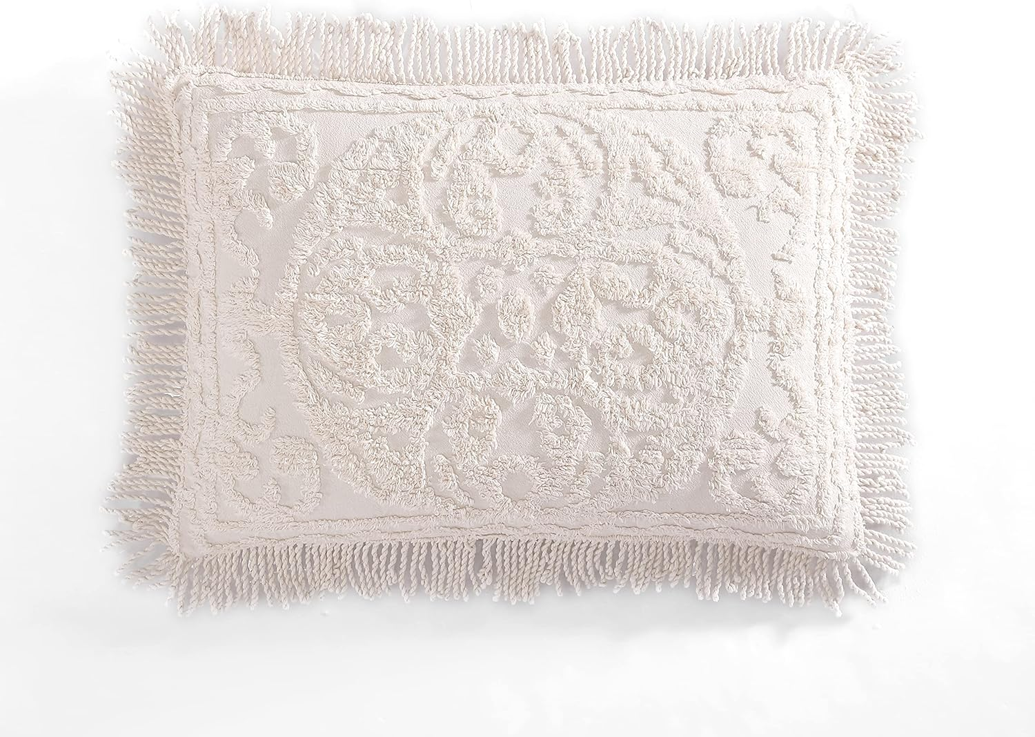 Beatrice Home Fashions Medallion Chenille Bedspread, King, Chocolate