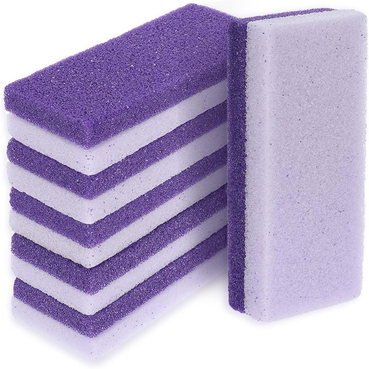 Ptwola Pack of 6 Double-Sided Foot Care Pumice Stone One Side Is a Coarse Callus Remover Foot Pumice Stones the Other Side Softens the Skin for Feet Remove Dead Callus Cuticles image number 2