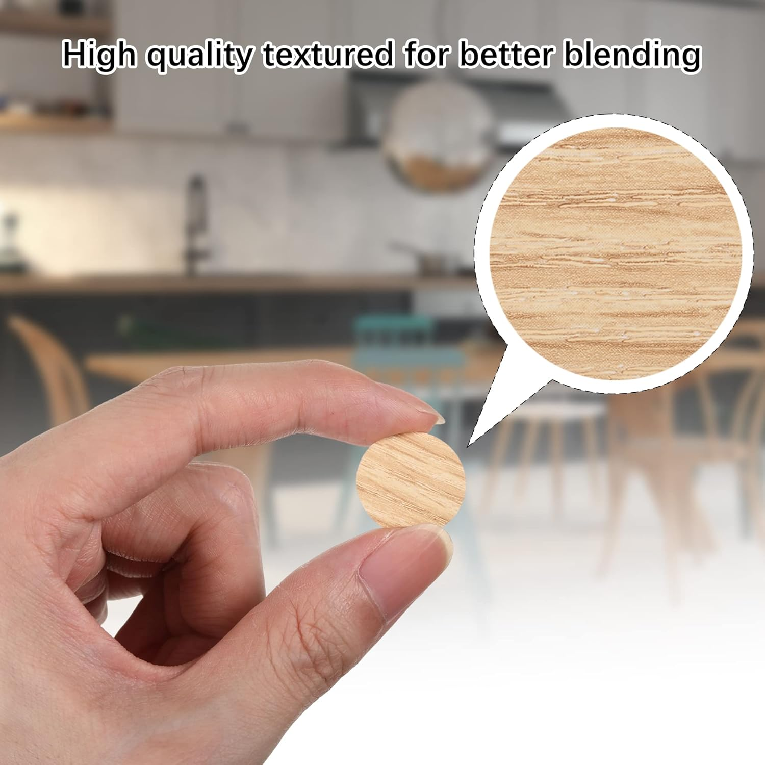 Screw Hole Stickers Self Adhesive 162 Pcs 21Mm round Oak Deep PVC Furniture Screw Cover Stickers image number 6