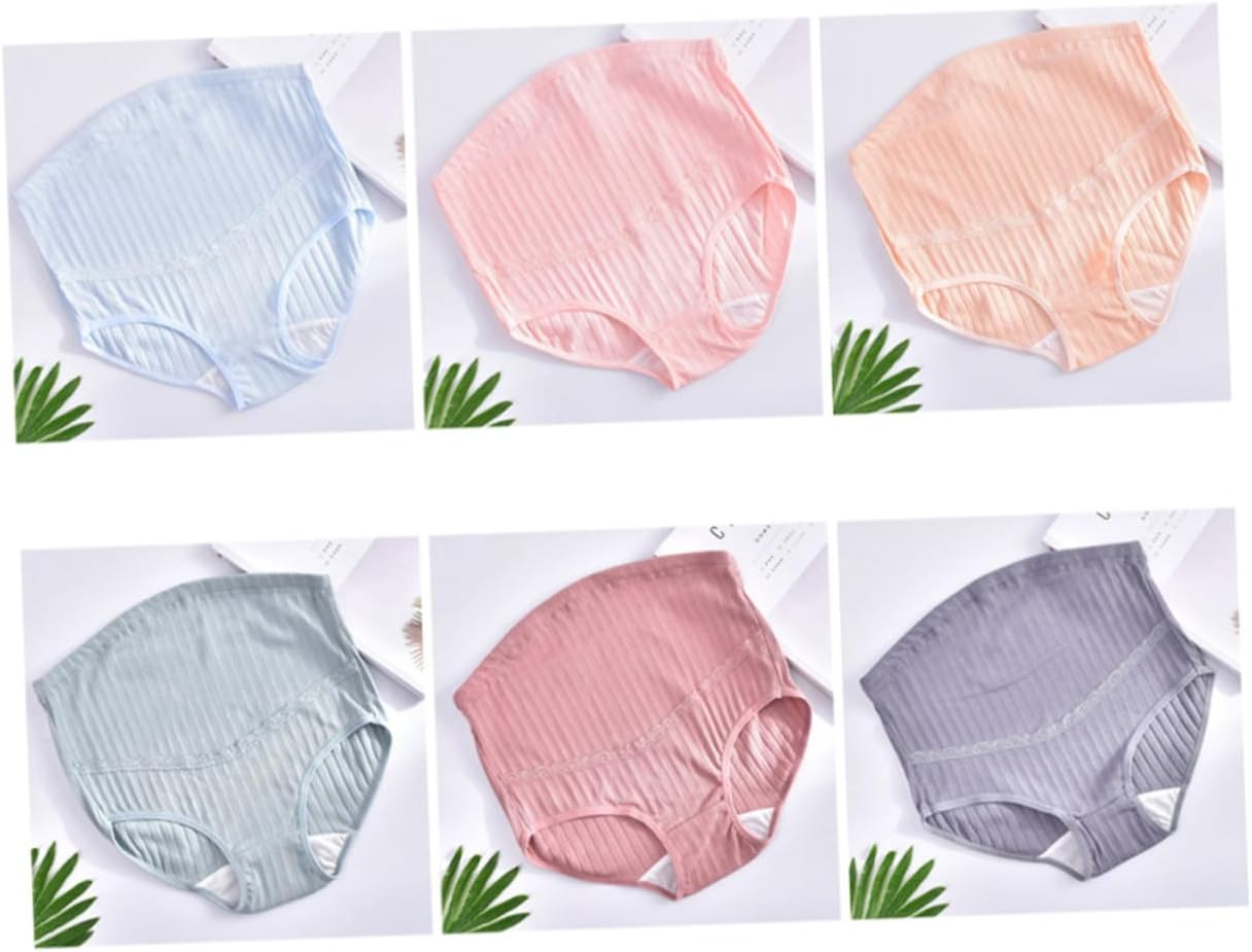 Beavorty 3Pcs High Waist Maternity Panties Cotton Splice Stomach Lift for Pregnant Women Underwear image number 1
