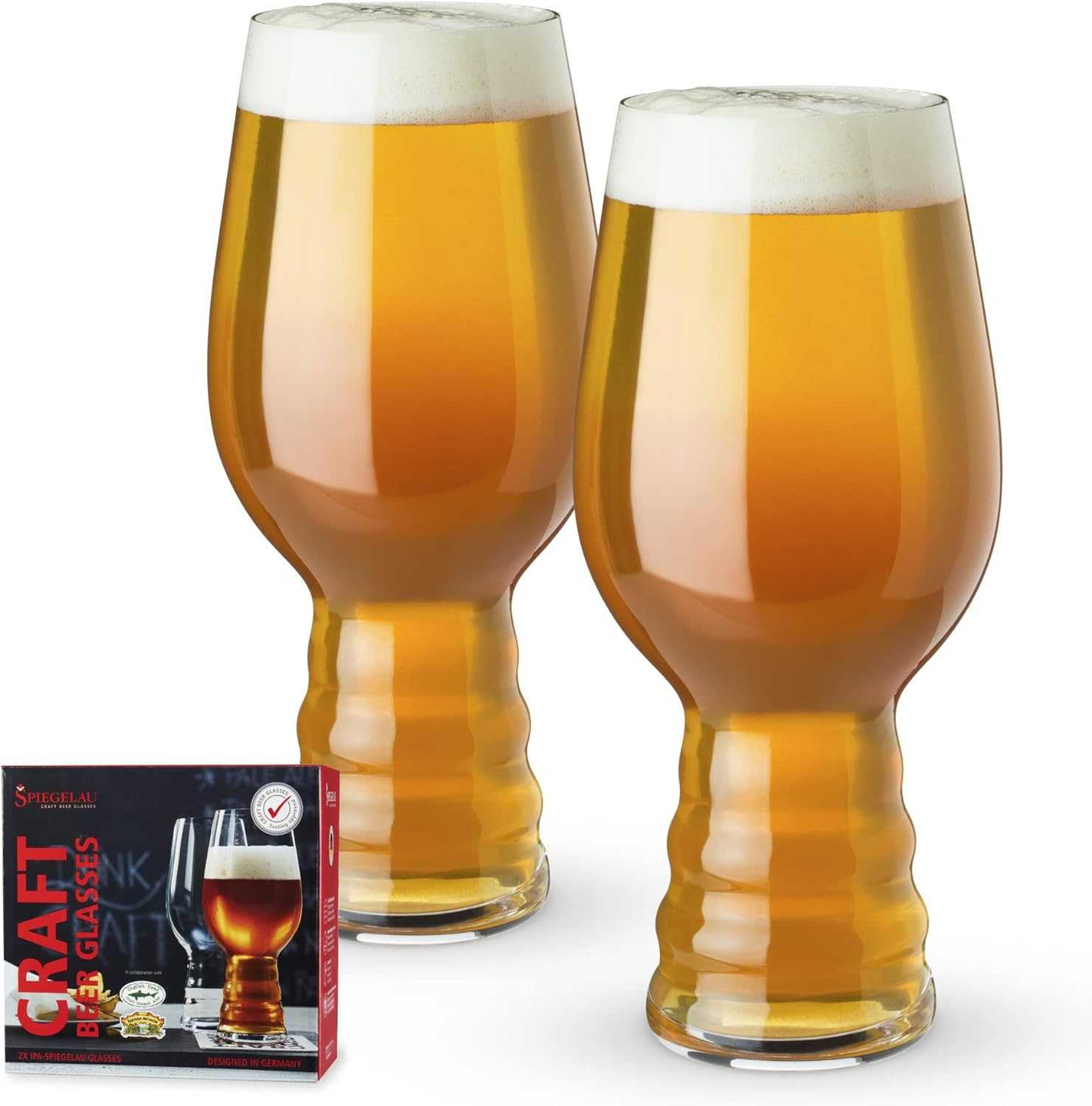 Spiegelau Craft Beer IPA Glass, Clear &ndash; Enhances Aromatic Profiles & Taste of IPA Beers &ndash; Machine-Made Durable Crystal Drinkware, Dishwasher Safe &ndash; 540 Ml Capacity (Pack of 2) image number 3