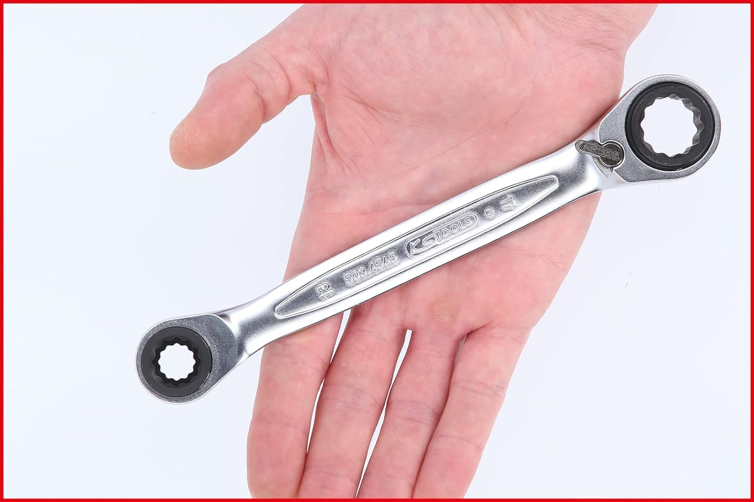 KS Tools 503.4565 4-In-1 Gearplus Reversible Double Ratchet Ring Spanner, 10 X 13 X 17 X 19 Mm image number 5