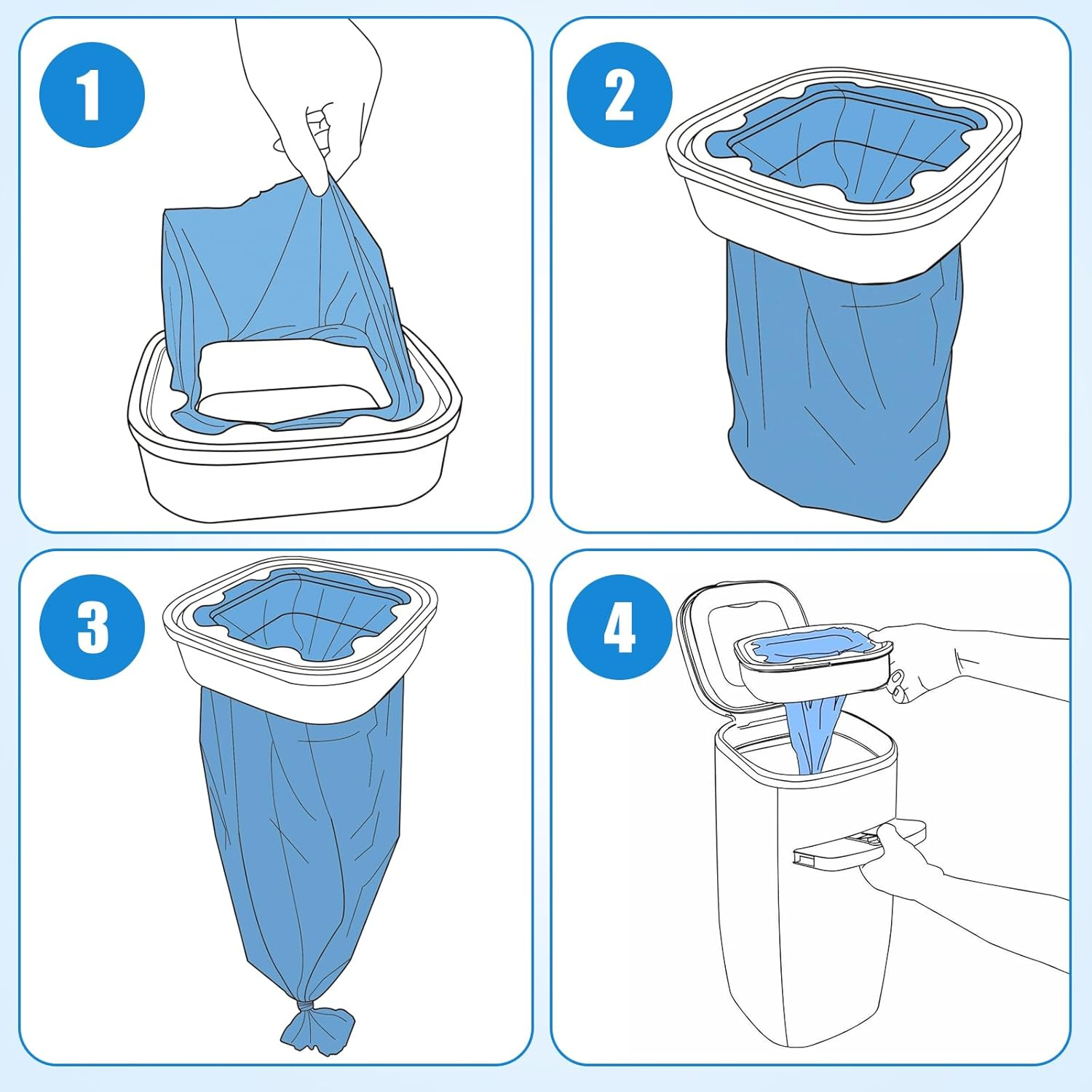 Cat Litter Refills Cartridge Compatible with Your Genie Litter Standard, plus and XL Cat Litter Pail, 8 Packs image number 2