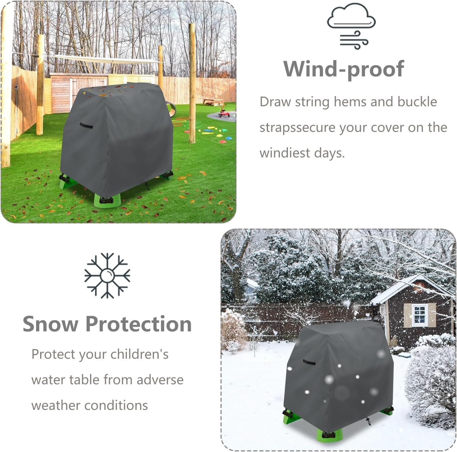 Kids Water Table Cover Fit Step2 Rain Showers Splash Pond Water Table,Waterproof Dust Proof Anti-Uv Outdoor Toys Cover-Cover Only