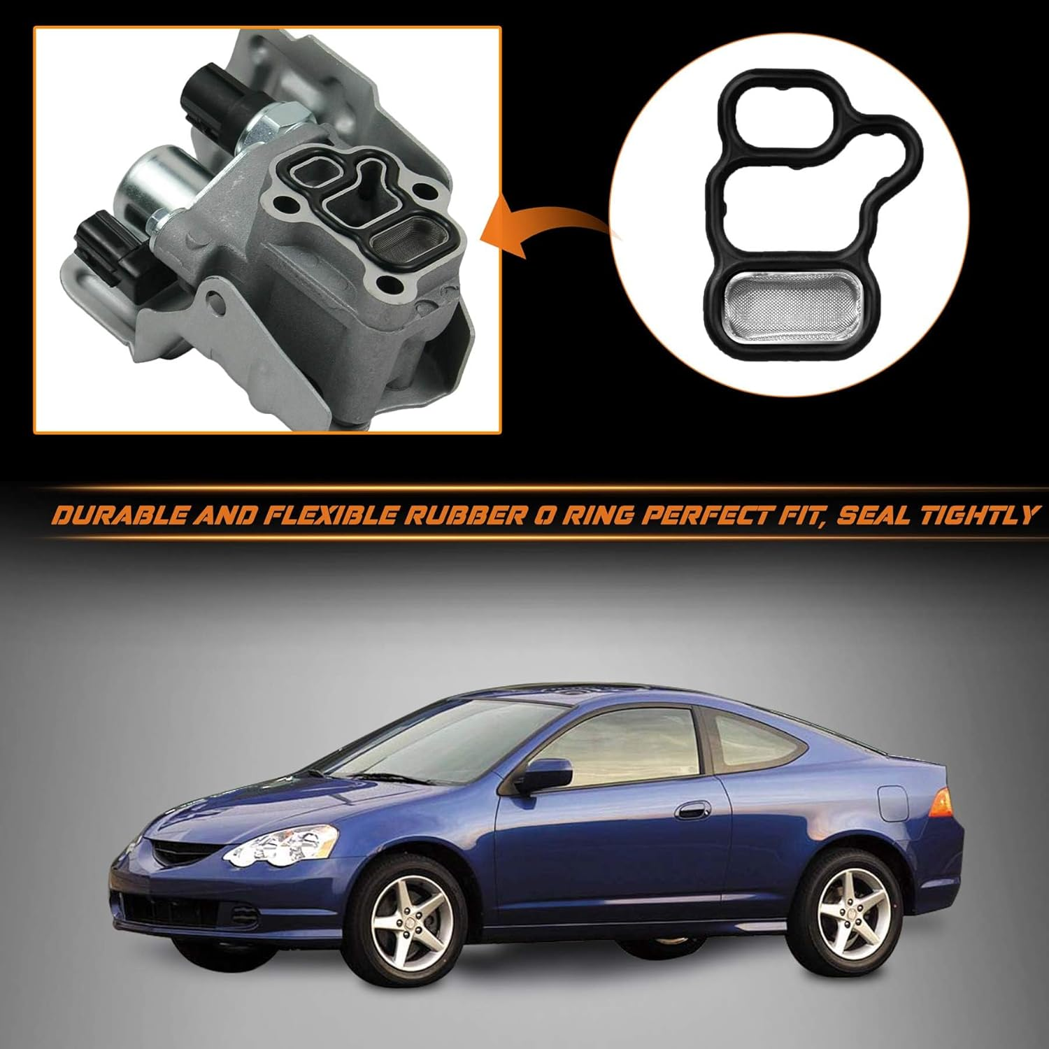 NDRUSH VVT Solenoid Gasket Valve Cover Set Compatible with Honda Civic Accord CR-V Element Fit,Acura RSX TSX image number 1