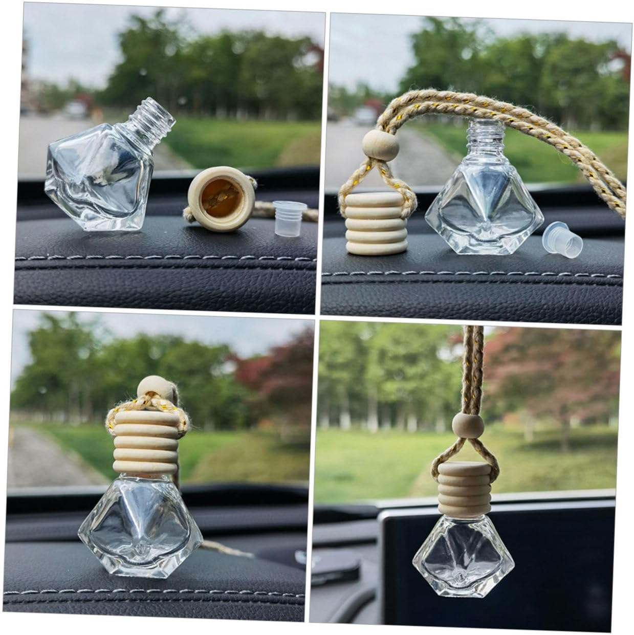 6Pcs Car Air Freshener Diffuser Perfume Bottles Aroma Diffuser Pendant for Car Interior image number 4
