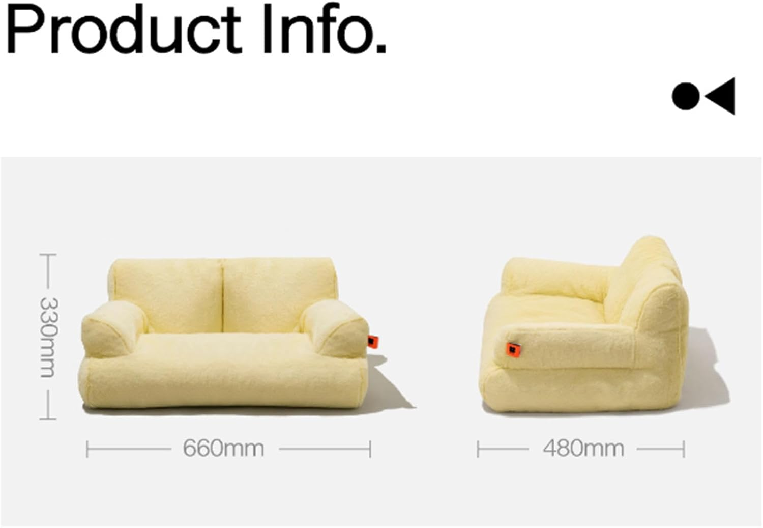 Fashion Cat Sofa Bed Cat Couch - Fluffy Anti-Collapse Large Cat Beds Kitty Furniture, Cloud Cat Sofas with Non-Slip Bottom Winter Kitties, 66 * 48 * 33Cm,A image number 2