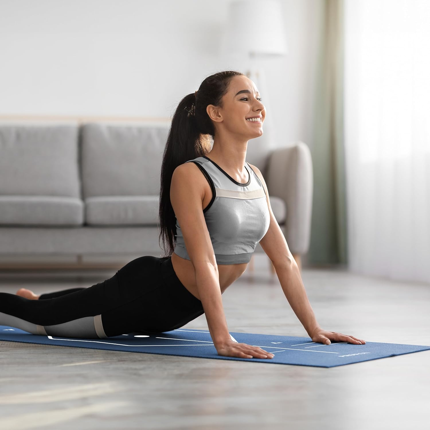 PROIRON Yoga Mat Patented Alignment System Exercise Mat Non Slip Pilates Mat for All Types of Yoga, Pilates & Floor Workouts with Carrying Bag (1730 X 610 X 4Mm) - Dark Green image number 4