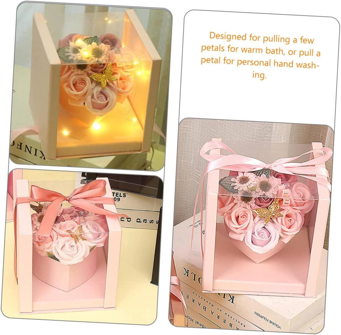 Hohopeti Scented Soap Flower Box Soap Petals for Mother'S Day Birthday Spa Decorative Floral Bath for Women for Relaxation and Pampering image number 6