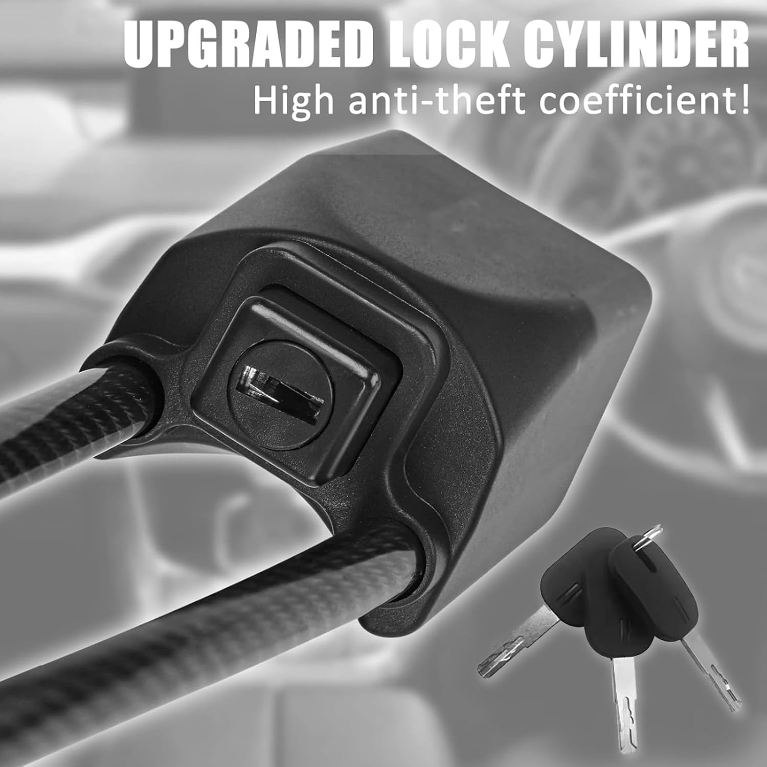 Car Steering Wheel Lock, Universal Anti-Theft Device with 3 Keys, Seat Belt Lock, Heavy-Duty Car Security, Fits Most Vehicles, Suvs, and Golf Carts (Red) image number 5