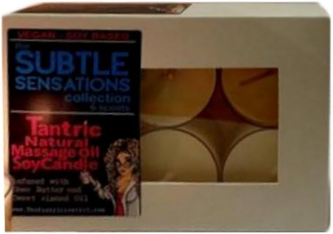 The Subtle Sensations Collection Tantric Natural Massage Oil Soy Candle 6 Pack