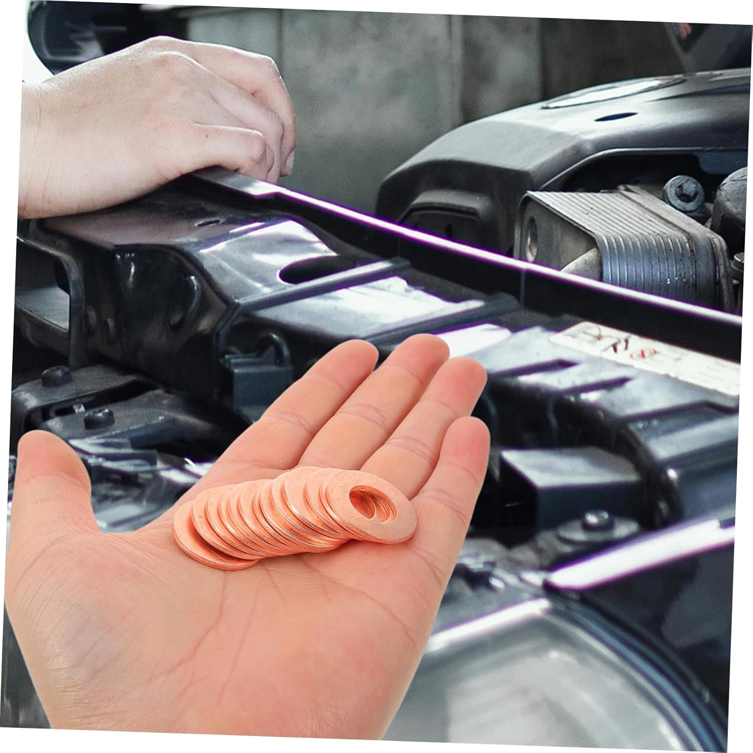 Dent Puller Rings 200Pcs Circular Spot Welder Washers for Auto Body Panel Repair Dent Pulling Tool Kit Suitable for Car and Equipment Welding image number 4