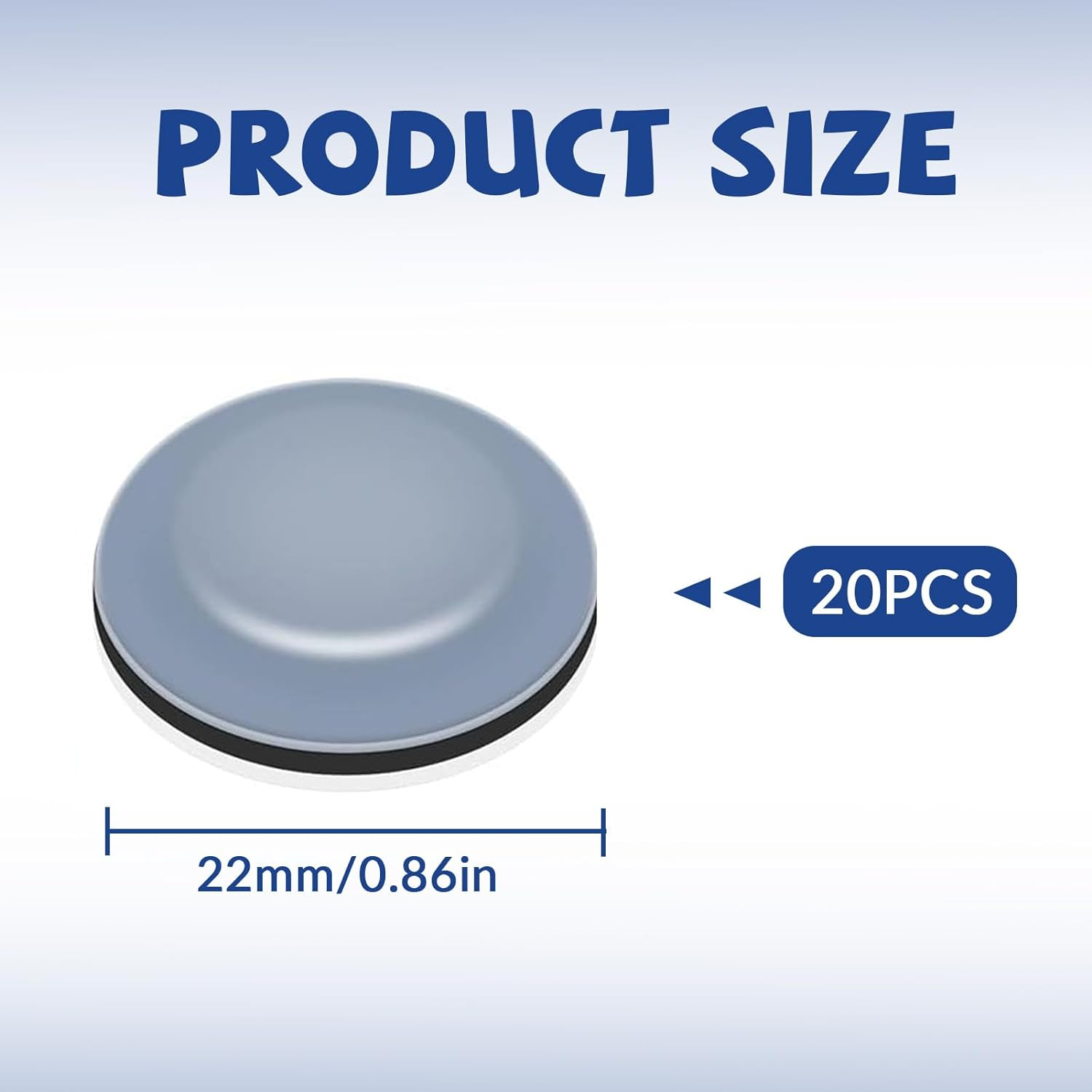 20 Pcs Appliance Sliders for Kitchen Appliances,Small Appliance Slider,Diy round Silent Air Fryer Easy Move Sliders,For Air Fryer Coffee Maker Most Desktop Appliances Easy Moving Saving Space image number 3