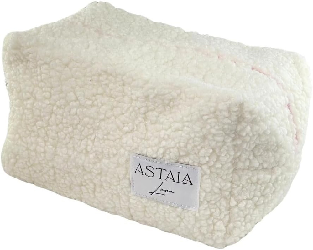 Astala Luna Cloud Large Carry All Cosmetic Travel Bag Large White, Pink image number 1