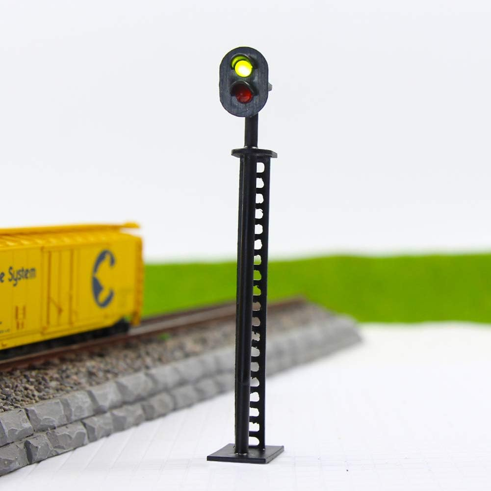 5Pcs Model Railway Block Signals Green/Red HO or OO Scale 8Cm 12V Led JTD01 image number 4