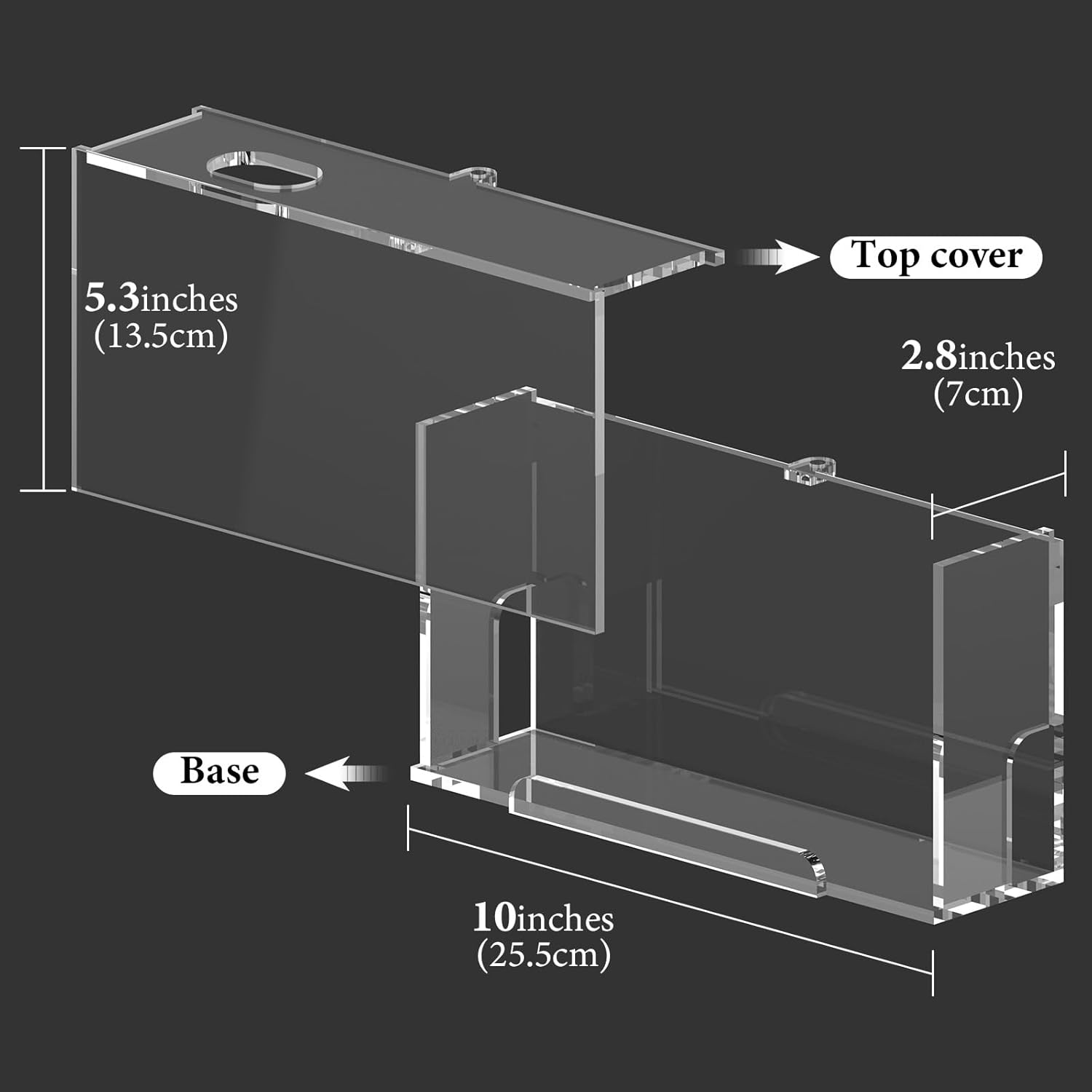 Geekria Console Dust Cover with Lock Compatible with Nintendo Switch/Oled Charging Dock, Clear Anti-Scratch Protective Display Case, Dustproof Secure Storage Box for Gaming Console image number 1