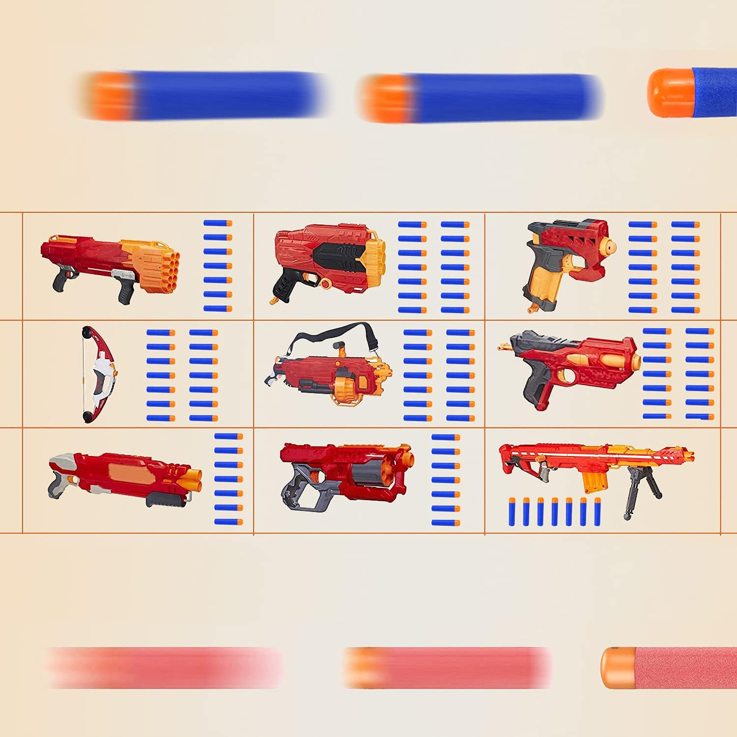 EKIND 9.5Cm Foam Darts Compatible for Nerf Elite Mega Series image number 5