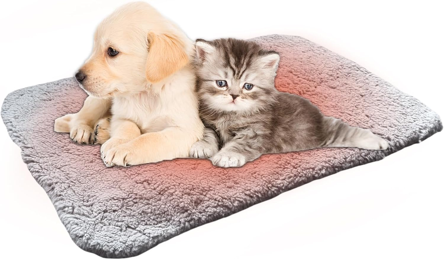 Molbory 48 X 70 Cm Self-Heating Cat Blanket, Cat Cushion, Washable for Cats and Small Dogs, Machine Washable, Not Electric, Grey